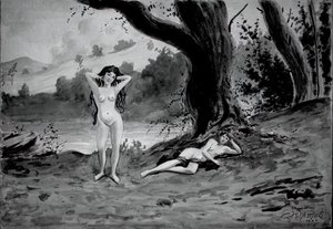 Två nakenbilder, 1900.