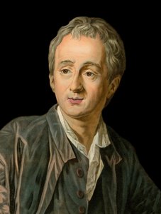 Porträtt av den franske författaren och filosofen Denis Diderot (1713-1784) gravyr av Michel Van Loo