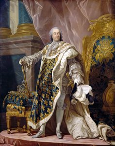 Porträtt av Ludvig XV i hans kungliga dräkt