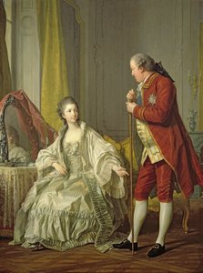 Porträtt av markisen de Marigny och hans fru, Marie-Francoise Constance Julie Filleul av Louis Michel van Loo
