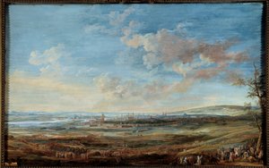 Österrikiska tronföljdskriget (1741-1748): "" Belägring av staden Maestricht (Maastricht) av Marechaux av Sachsen och Lowendal från 16 april till 10 maj 1748""" Gouache av Louis Nicolas Van Blarenberghe (1716-1794)