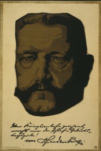 Porträtt av generalfältmarskalk Paul von Hindenburg