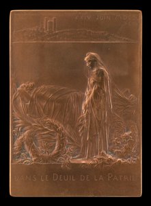 Frankrike sörjer republikens president [omvänd], 1894. av Louis Oscar Roty