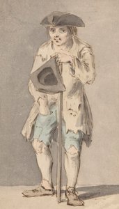 Tiggare med personal som håller Tricorn-hatt av Louis Philippe Boitard
