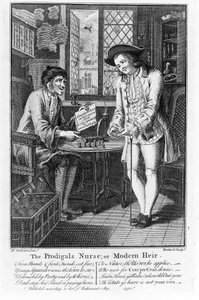 Den förlorade sjuksköterskan eller modern arvtagare, pub. 1750 av Louis Philippe Boitard
