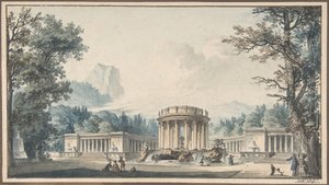 Projekt för en Fête Decor, n.d.. av Louis Pierre Baltard