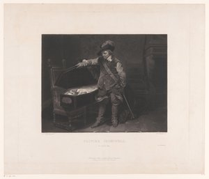 Oliver Cromwell vid kistan av Charles I, kung av England Oliver Cromwell. 30 januari 1649 (titel på objekt) av Louis Pierre Henriquel Dupont