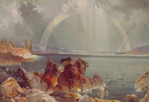Yellowstone Lake, ca 1875 (kromolitografi)
