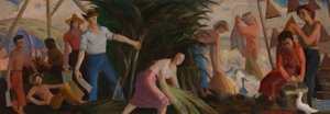 The Harvest (väggmålning, Abbeville, Louisiana Post Office) av Louis Raynaud