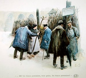 Barnkammare och barnkammare som prisar de underbara äppelträden i Normandie av Louis Remy Sabattier