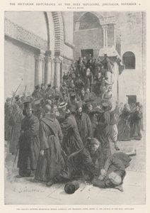 Den sekteristiska oron vid den heliga graven, Jerusalem, 4 november