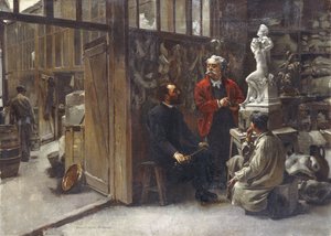 Skulptören Albert-Ernest Carrier-Belleuses studio