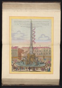 Vierstromenfontein te Rom Obelisco Panphilio gia nell ippodrom (...) (titel på objekt) av Louis Rouhier