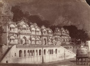 Kungens tempel, Ulwar,1860-talet (foto) av Louis Rousselet