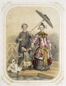 Familjevandring i Kina - i "Album du jeune voyageur", illustrerad av Louis Lassalle