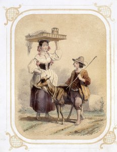 Italiensk herde och herde - i "" Album av den unge resenären", illustrerad av Louis Lassalle