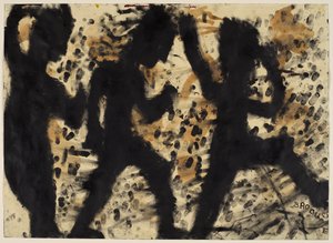 Brousse och Frapper, recto, ca 1937-1942 (olja gouache och bläck på papper)