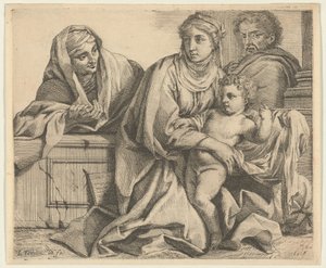 Den heliga familjen med Saint Anne av Louis Testelin