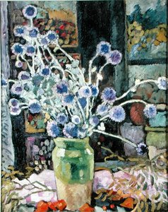 Bukett av blommor vid fönstret av Louis Valtat