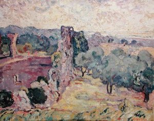 Landskap i södra Frankrike, ca 1908 (olja på duk) av Louis Valtat