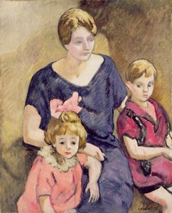 Mor och barn (olja på duk) av Louis Valtat