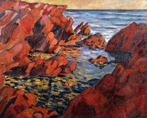 Havet borta; Röda havet, ca 1917/1918 (olja på duk) av Louis Valtat