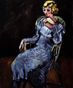 Ung kvinna sittande av Louis Valtat