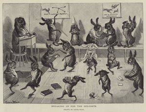 Bryter upp för semestern av Louis Wain