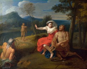 Nessos (Nessus) et Dejanire - Boullogne, Louis de, den yngre (1654-1733) Nessus och Dejanira Olja på duk ca 1705 National Gallery, London 65,4x80,6