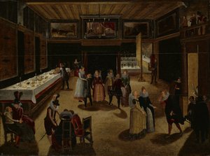 Kvällsfest av Louis de Caullery (manner of)