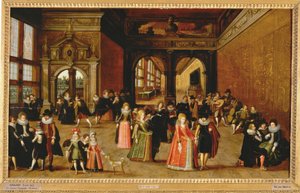 Boll under kung Henri IV:s regeringstid ... (målning på duk) av Louis de Caullery