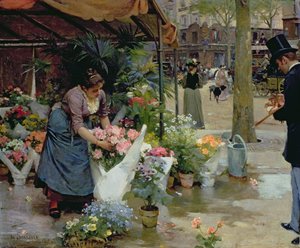 Blomstermarknad i Paris