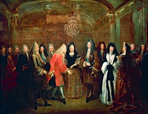 Ludvig XIV tar emot kurfursten av Sachsen, Fredrik Augustus II i Fontainebleau den 27 september