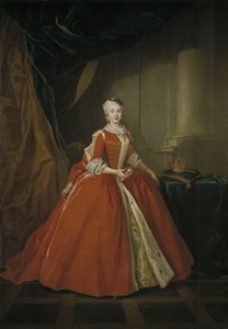 Porträtt av prinsessan Maria Amalia av Sachsen 17241760 i polsk kostym, 1738