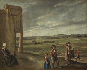 Landskap med bönder, ca. 1640. av Louis le Nain