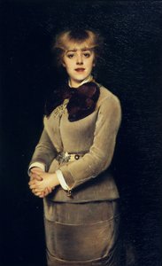 Porträtt av skådespelerskan Jeanne Samary, 1879.
