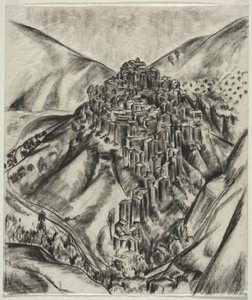 En italiensk Hilltown, Anticoli, Italien av Louise B. Maloney