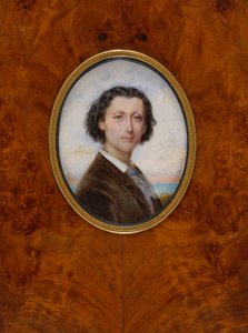 Porträtt av kompositören Franz Liszt 1811-1886, 1836. av Louise Besnard née Vaillant