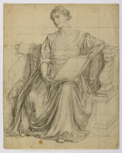 Utan titel (Sittande draperad kvinnlig allegorisk figur)