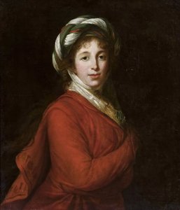 Porträtt av grevinnan Helena Radziwill 1753-1821, född Przezdziecka, ca 1802-1805. av Elisabeth Louise Vigee Lebrun