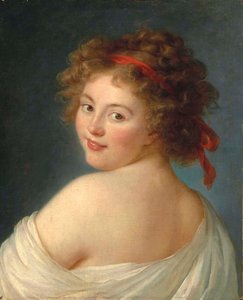 Porträtt av grevinnan Yekaterina Skavronskaya, född von Engelhardt 1761-1829, 1790. av Elisabeth Louise Vigee Lebrun