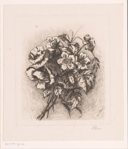Blomsterstilleben med vallmo och anemoner av Louise Elsen