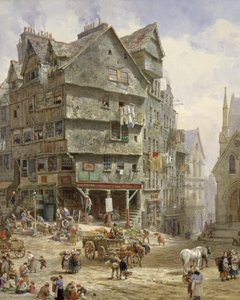 The High Street från West Bow, Edinburgh (akvarell)