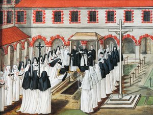 Port-Royal des Champs Abbey, begravningen av en nunna