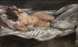 Liggande kvinnlig naken av Lovis (1858 1925) Corinth