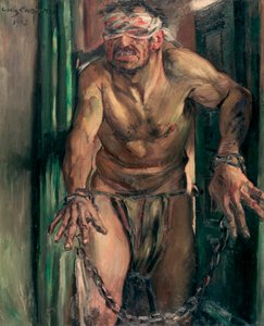 ""Samson aveugle"" (Den förblindade Samson) målning av Lovis Corinth (1858-1925) Dim 105x130 cm Olja på duk 1912 Statliga museer, Berlin