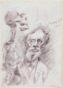 Anatom med skelett av Lovis Corinth