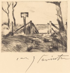 Bro med plakett Bro med skylt, 1916. av Lovis Corinth