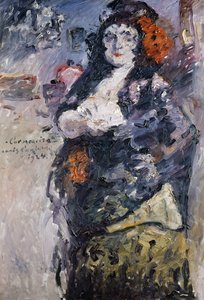 Carmencita Porträtt av Charlotte Berend-Corinth i spansk klänning av Lovis Corinth