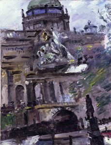 Berlins slott sett från Darmstädter Bank av Lovis Corinth
